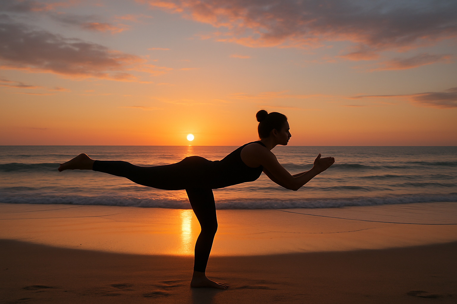 Yoga at sunset